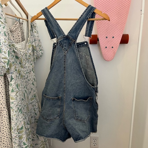 Jean shorts overalls! - Picture 2 of 2